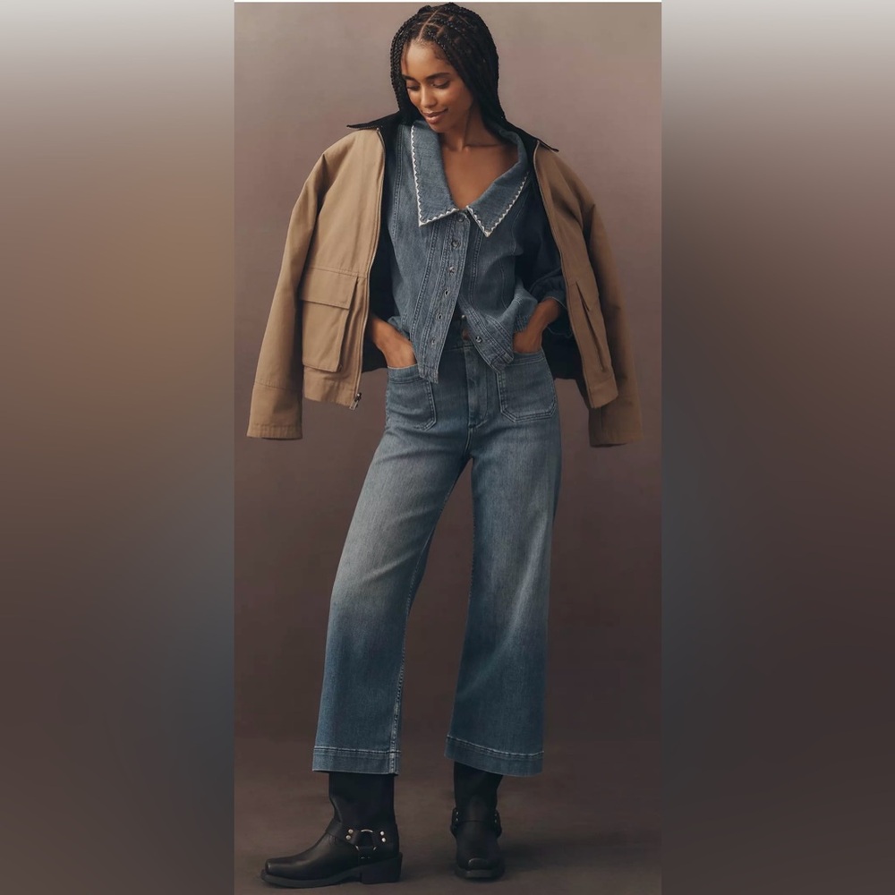 Maeve Blue The Collette Crop jeans
